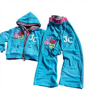 Ensemble survêtement molletonné personnalisé grande taille avec broderie, pantalon de jogging et sweat à capuche double taille, imprimé sur mesure, double capuche - Product Image 5