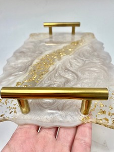 Bandeja de Resina de Diseño Simple con Posavasos, Modelo Hecho a Mano, Juego de Servicio Económico para Decoración Moderna del Hogar, Venta al por Mayor - Product Image 2