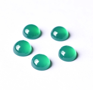หินโมราอัญมณีทรงหลังเบี้ยพลอยโมราสีเขียวธรรมชาติเกรด AAA เกรด12มม. พลอยสังเคราะห์แบบหลวม - Product Image 5