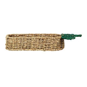 Bandeja rústica tejida a mano con forma de zanahoria, bandeja decorativa de algas marinas ecológica para el hogar, restaurante, bandeja Bohemia para fiesta - Product Image 5