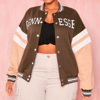 Veste universitaire pour femmes, veste universitaire tendance pour lycéennes, veste de baseball fantaisie tendance en vert pour filles