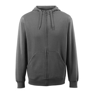 Pull à capuche lavable à fermeture éclair pour hommes 100% coton lourd Streetwear 2024 sweat à capuche surdimensionné sweat à capuche blanc pour hommes - Product Image 1