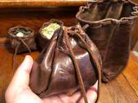 Eksportir India menawarkan dompet koin kulit antik coklat dan tas serut tas perhiasan elegan dengan harga grosir
