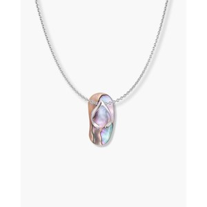 Collier pendentif papillon en alliage plaqué rhodium avec perles et diamants pour soirée - Product Image 1