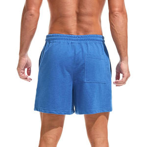 Shorts en polaire légers pour hommes 100% coton Tissu en laine solide Taille élastique Confort décontracté Durable Port quotidien - Product Image 2