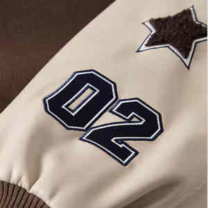 Collège hommes couleur personnalisée laine Baseball Varsity veste pour hommes manches longues Patch Chenille broderie à la mode Streetwear - Product Image 4