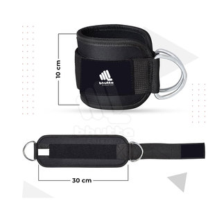 Sangles de cheville réglables pour la musculation en salle de sport pour hommes, en nylon, antidérapantes, avec fermeture auto-agrippante, haute qualité - Product Image 3