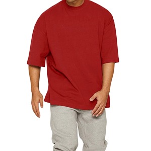 High Quality <b>Men's</b> <b>Red</b> <b>T</b>-<b>Shirt</b> Custom Printed Logo Quick Drying Over Sized 100% Cotton Worest Plus Size - Product Image 3