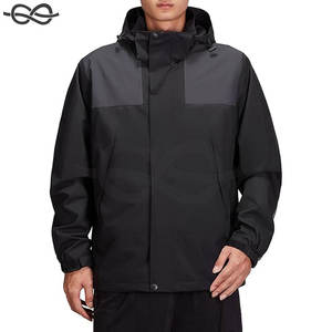 Men's High Street <b>Waterproof</b> Shell <b>Jacket</b> Stand Windbreaker Hood Rain Coat for Outdoor Activities-Hiking Climbing Traveling - Product Image 1