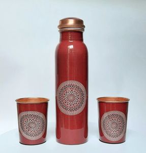 Latest Luxurious <b>Copper</b> Drinkware Handcrafted Metal Water <b>Bottle</b> for Gym Outdoor Tour Kitchenware Wholesale <b>copper</b> <b>bottles</b> - Product Image 6