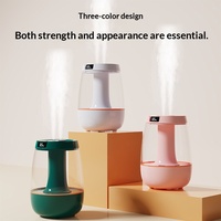 Mini humidificateur d'air à double pulvérisation pour chambre à coucher, 3L, brume froide silencieuse, diffuseur d'air, autonomie 36H, veilleuse LED intelligente