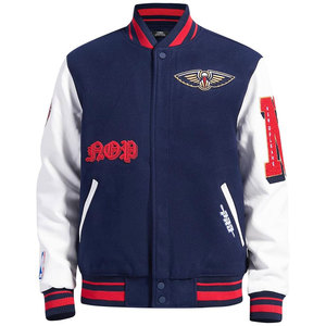 Vente en gros de veste universitaire de haute qualité pour hommes, manches en cuir brodé en chenille, veste universitaire Letterman de baseball personnalisée - Product Image 1