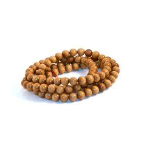 Cuentas de madera de sándalo genuinas para collares artesanales, suministros de joyería de aromaterapia - Product Image 1