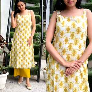 Nuevo conjunto de pantalones Kurtis de algodón para mujer de último diseño para Ropa Étnica disponible a precio al por mayor de La India - Product Image 1