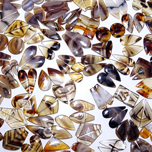 Paires de cabochons en agate naturelle du Montana, pierres précieuses polies de haute qualité, tailles personnalisables pour la fabrication de bijoux - Product Image 4