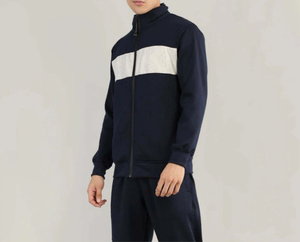 Ensemble de survêtement de sport pour homme, ensemble de jogging actif, sweat à capuche zippé, vêtements de loisirs, motif uni, caractéristique de maternité, tenue de sport 2 pièces - Product Image 5