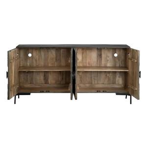 Modern 4-Door Mango Wood <b>Sideboard</b> Buffet Cabinet Dining Bathroom Farmhouse Living Room Bedroom Hospital Storage Features - Product Image 4