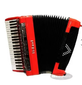 สินค้าใหม่ Bravo III 72หีบเพลงพร้อมที่สูบลมสีดำสีแดง - Product Image 6