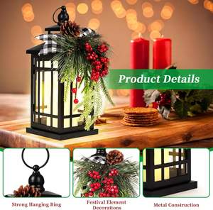 Lanterne en métal en forme de dôme de Noël écologique fabriquée à la main de qualité supérieure pour la décoration de la maison élégante cafés restaurants hôtels - Product Image 6