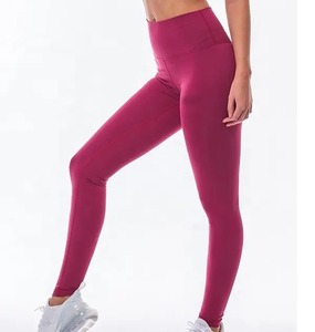 Nueva llegada de las mujeres de cintura alta Fitness Yoga Leggings de color personalizado sin costuras Scrunch Butt Lifting medias elásticas de punto - Product Image 2