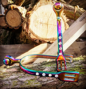 Éperons avec boucles de sangle équitation en acier inoxydable dames jeunes par Riaz Jamal Intel - Product Image 3