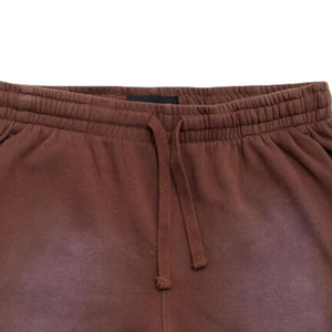 Shorts en coton délavé vintage pour homme, logo personnalisé imprimé à l'écran avec strass, motif uni, écologique, séchage rapide, respirant - Product Image 4
