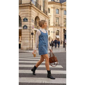 Casual Fashion Knitted Knee Length 100% Cotton Breathable Jeans <b>Romper</b> for <b>Women</b> Modern Design - Product Image 6