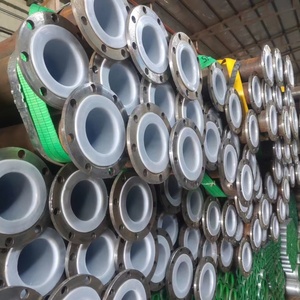 ท่อเหล็กเคลือบพลาสติกขนาดสั่งทำพิเศษพร้อมหน้าแปลนสำหรับเชื่อมต่อท่อส่งน้ำมัน - Product Image 5
