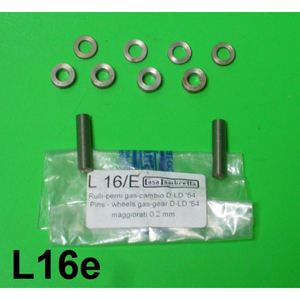Juego de pines y rodillos para cambio de marchas y control del acelerador tipo Teleflex, 0.2mm, tamaño extra grande, para Lambretta D + LD (modelos 1954) - Product Image 1