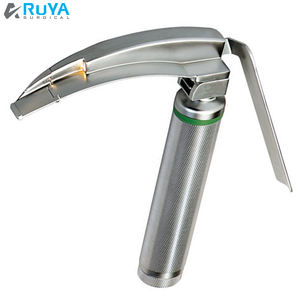 เครื่องดมยาสลบสแตนเลส304,อุปกรณ์ใส่ท่อสายตามีความยืดหยุ่นสูงใบมีดและด้ามจับไฟ LED ISO - Product Image 3