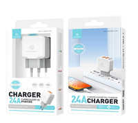 Chargeur mural Techancy TM02015 de haute qualité, luxe, mini, portable, 20W, 2 ports USB, charge rapide, matériau ABS