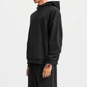 Blank Classic Pre-Shrink Men Hoodies 300 GSM Thick Fleece Unisex Hip Hop Oversized High <b>Funnel</b> Neck Hood Hoodies with logo - Product Image 1