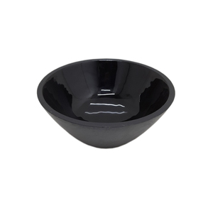 Bol à fruits de forme ronde en bois émaillé noir pour ustensiles de cuisine de table bol à salade maison et hôtels nourriture et collations bols de service - Product Image 1