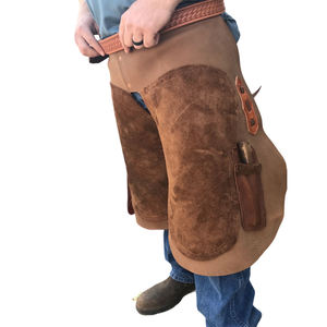 Delantal de herrador de calidad superior profesional Chap cuero genuino para el cuidado de herraduras de caballos veterinario ecuestre duradero - Product Image 1