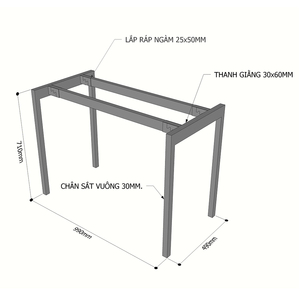 Abrigo para mujer con estructura de acero para mesa de 100x50cm, sistema Slean HCSL001 - Product Image 3