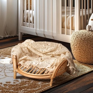 Made in Vietnam Welcome Gift <b>Basket</b> for Newborn Boys Girls Shower Party <b>Basket</b> With Handle Storage Crate <b>Hamper</b> - Product Image 4