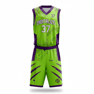 Uniformes de Baloncesto Sublimados Personalizados para Equipos y Clubes - 100% Poliéster Transpirable de Secado Rápido, Tallas Grandes, Primavera/Otoño - Product Image 2