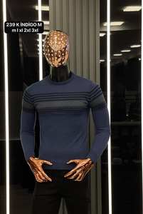 Suéter Casual de Invierno para Hombre, Cuello Redondo, Manga Larga, Cálido, Antiarrugas, 100% Algodón, Diseño Jacquard - Product Image 5