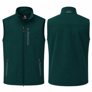 Chaleco de lona softshell de invierno para hombre, a la moda, impermeable, cortavientos y transpirable, para golf, senderismo y running. - Product Image 1