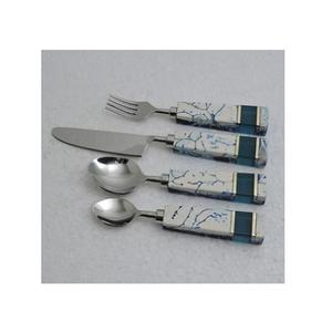 Ensemble de couverts en acier inoxydable avec manche en résine, qualité supérieure, taille personnalisée, ensemble de couverts pour un usage domestique - Product Image 2