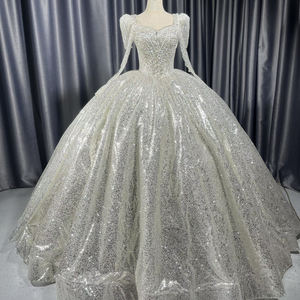 <span class=keywords><strong>Abito</strong></span> <span class=keywords><strong>da</strong></span> Sposa Scintillante Jancember CM40 <span class=keywords><strong>con</strong></span> Perline, <span class=keywords><strong>Maniche</strong></span> Lunghe, Stile Principessa, Vestito <span class=keywords><strong>da</strong></span> <span class=keywords><strong>Cerimonia</strong></span> Nuziale per Matrimonio in Cattedrale - Product Image 1