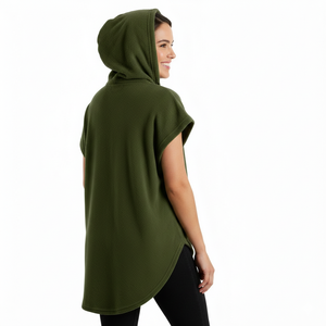 Sweat-shirts sans manches pour femmes avec logo personnalisé, couleur personnalisée, taille personnalisée, design de haute qualité, coton, prix de gros, sweat-shirts à ourlet rond - Product Image 2