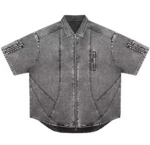 เสื้อเชิ้ตเดนิมผู้ชาย แขนยาว ผ้าบาง นุ่ม 100% ผ้าฝ้าย มีกระเป๋า ทรงเข้ารูป ยืดหยุ่นเล็กน้อย สไตล์ลำลอง เสื้อเชิ้ตเดนิมสั่งทำพิเศษสำหรับผู้ชาย - Product Image 1