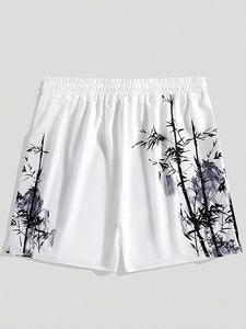 Shorts de sport pour homme avec motif de dragon, taille élastique, mi-longueur, 100% polyester, respirant, séchage rapide, pour l'été - Product Image 2