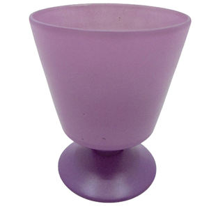 Pot de bougie givré de sable votif de lumière en verre de qualité supérieure pour la décoration de maison et de table faite à la main en vrac - Product Image 2