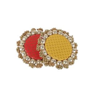 Decorative Ptola Style Rangoli Platter for Pooja Thali Ganpati Navratri Diwali Decoration Floor Rangoli Mat Party Wedding Decor - Product Image 4