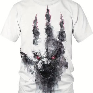 Precio asequible Camisetas de hombre Algodón Microfibra Transpirable Puff Impresión O-cuello Camisetas de hombre - Product Image 4