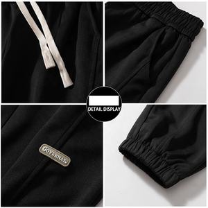 กางเกงวอร์มลำลองสำหรับผู้ชายกางเกงแฟชั่นทรงหลวมเอวยางยืดระบายอากาศเป็นมิตรกับสิ่งแวดล้อม - Product Image 2