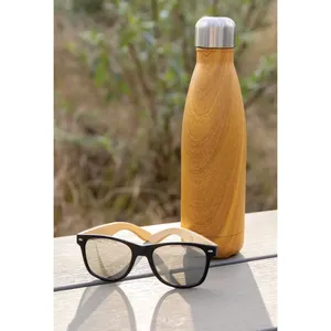 Borraccia Termica in Acciaio Inossidabile da 500ml con Texture Legno per Merchandising - Product Image 3