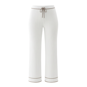 Overol de Mujer de Punto Acanalado, Pierna Ancha, Cintura Elástica con Cordón, Estilo Urbano, Elegante, Casual, para Descansar, Proveedor Mayorista de Fábrica - Product Image 1